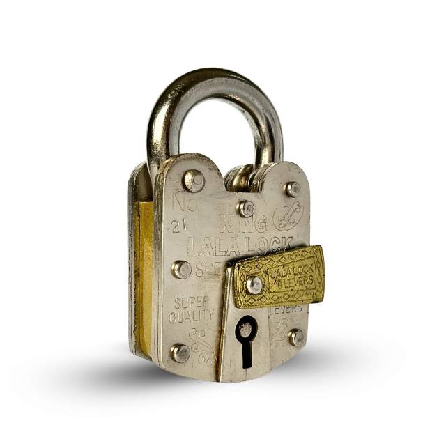Yellow Box Lock – 3 Plates, 3 Keys, 5 Lever (2 Inch, King Lala Handmade Lock)