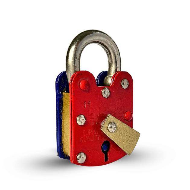 Tutti Frutti Box Lock – 2 Plates, 3 Keys, 5 Lever (2 Inch, King Lala Handmade Lock, Multi-Color)