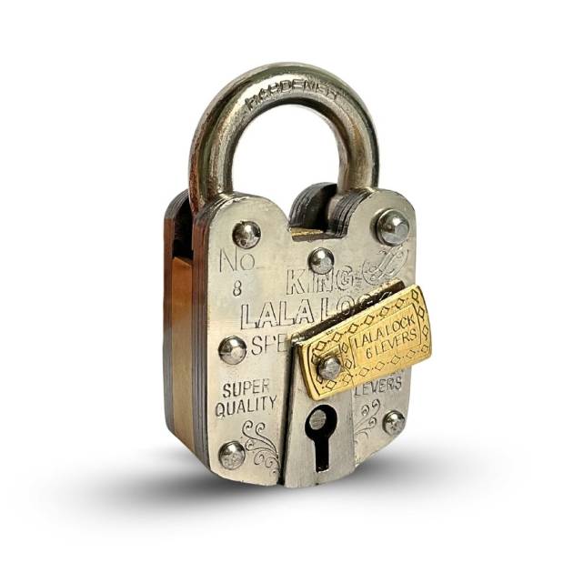 Red Box Lock – 2 Inch (Brass Side Lock, Lifetime Warranty King Lala Handmade Lock)