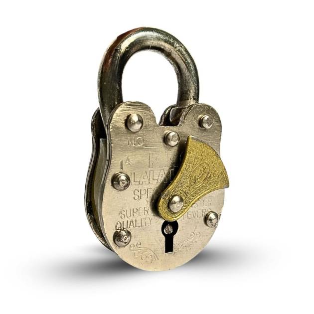 Wine Box Round Lock – 2 Plates, 3 Keys, 5 Lever (2.25 Inch, King Lala Handmade Lock)