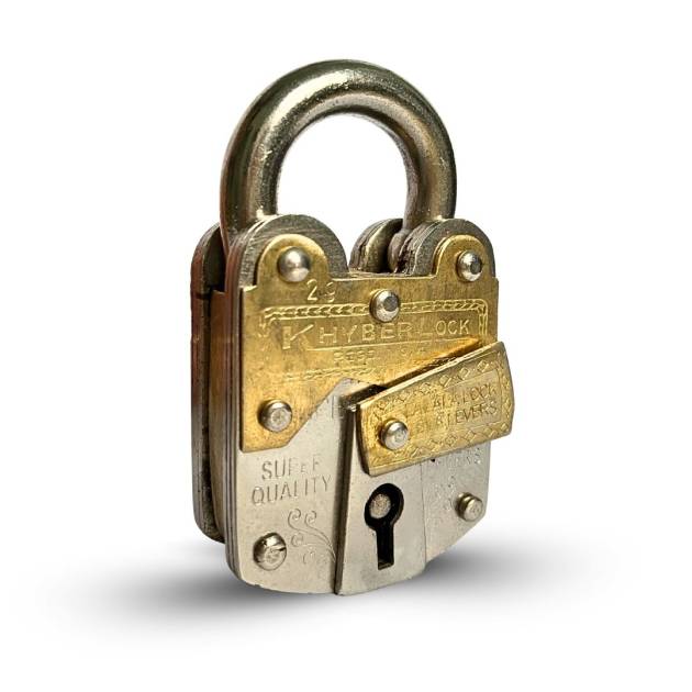 Butterfly Box Lock – 2 Plates, 3 Keys, 5 Lever (2.50Inch, King Lala Handmade Lock)